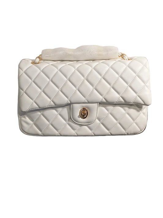 Quilted Glamour Chain Tote Bag