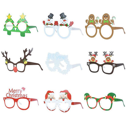 9x Christmas Glasses Specs Novelty Xmas Sunglasses Fancy Dress Party Accessory